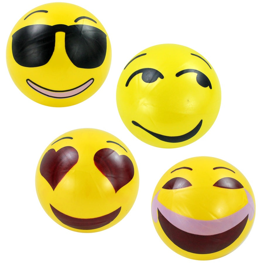 Ball mit Lachgesicht im Netz 4-fach sortiert ca 20 cm