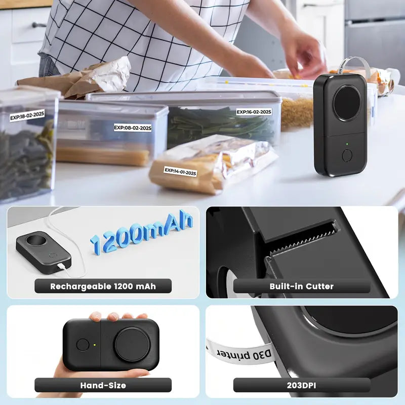 Phomemo D30 Etikettendrucker - Tragbarer Mini-Thermodrucker mit Band