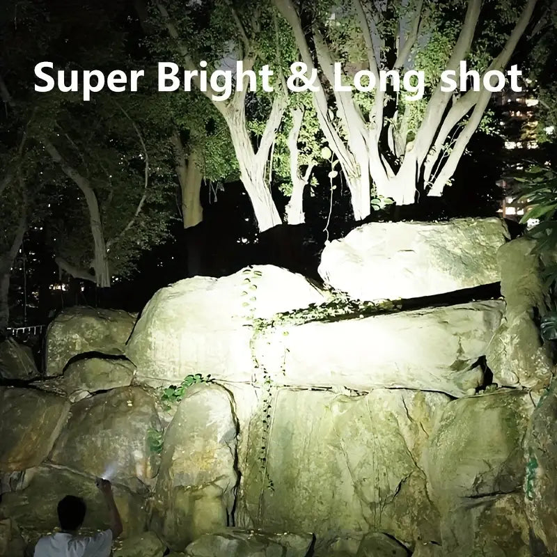 Mini-LED-Taschenlampe mit vielen Funktionen in Hellblauem Gehäuse SD1028