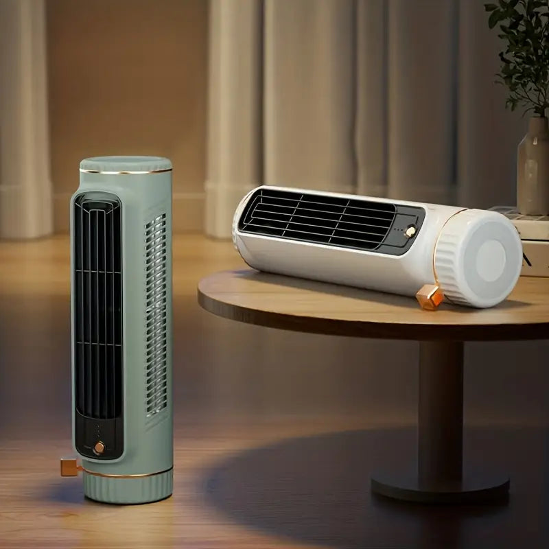 Tragbarer USB-Ventilator – Kabellos, 3 Stufen, Tisch & Stand mit Akku