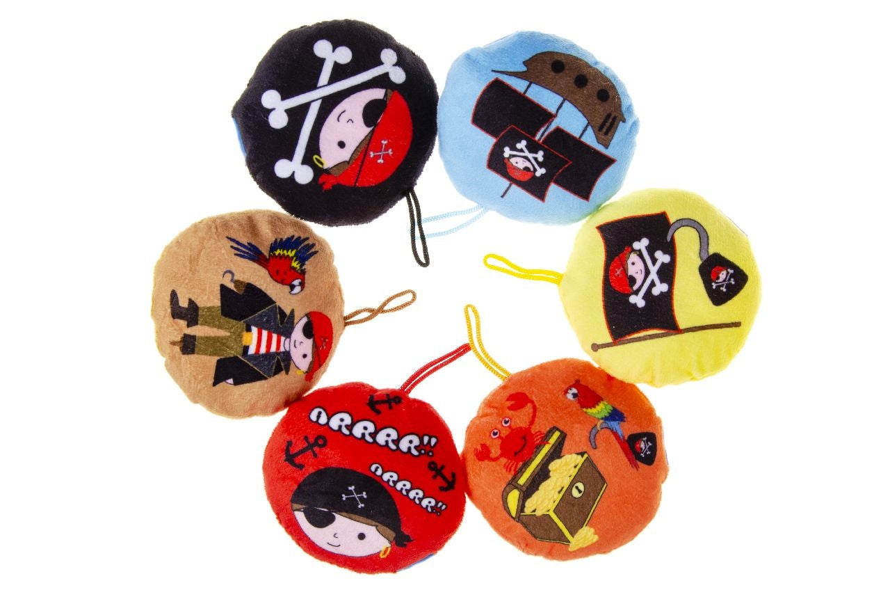 Plüsch Kissen Pirat 6-fach sortiert Ø ca 10 cm