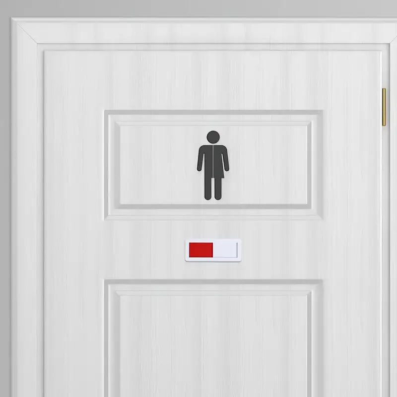 Selbstklebende Schilder für Bürotüren, WC - Frei-Besetzt Rot/Grün 10x4cm