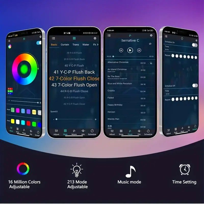 Intelligenter Feuerwerks-LED-Lichter Mit Musiksynchronisation FB/APP
