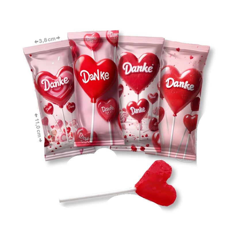 100 x Lutscher "Danke" 500g