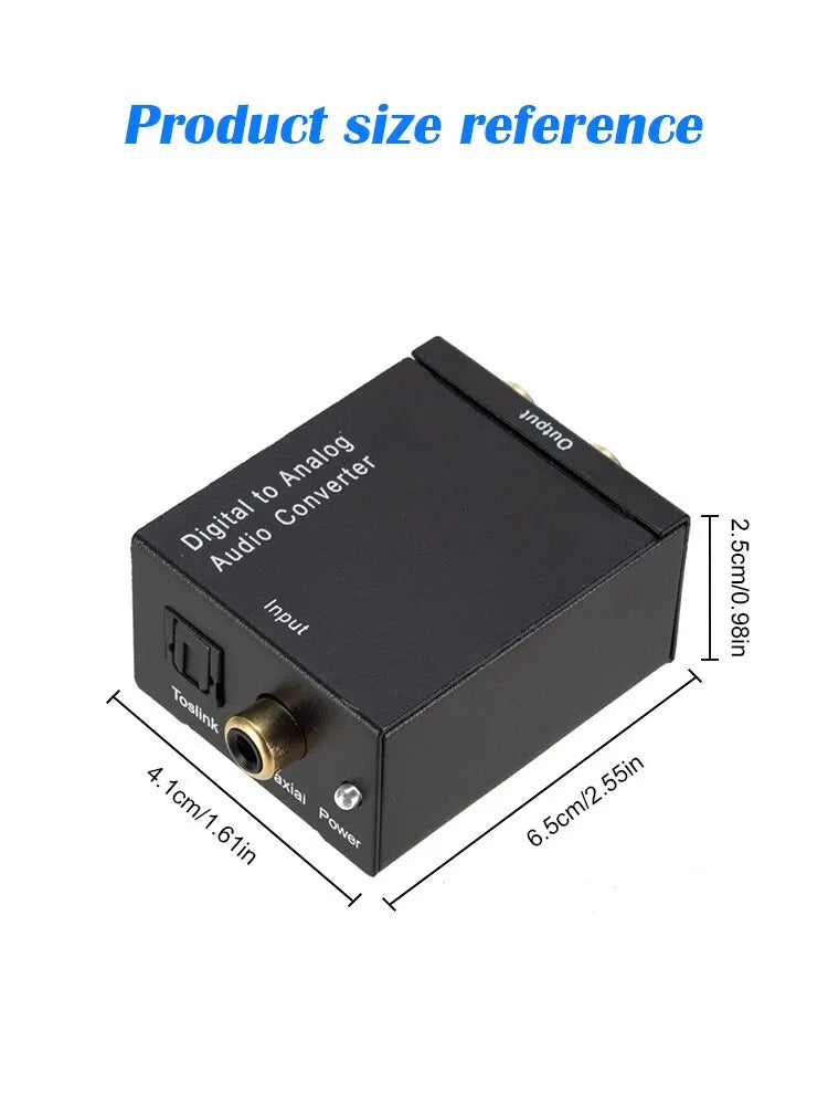 Digital zu Analog Audio Konverter Coaxial/Toslink auf Chinch