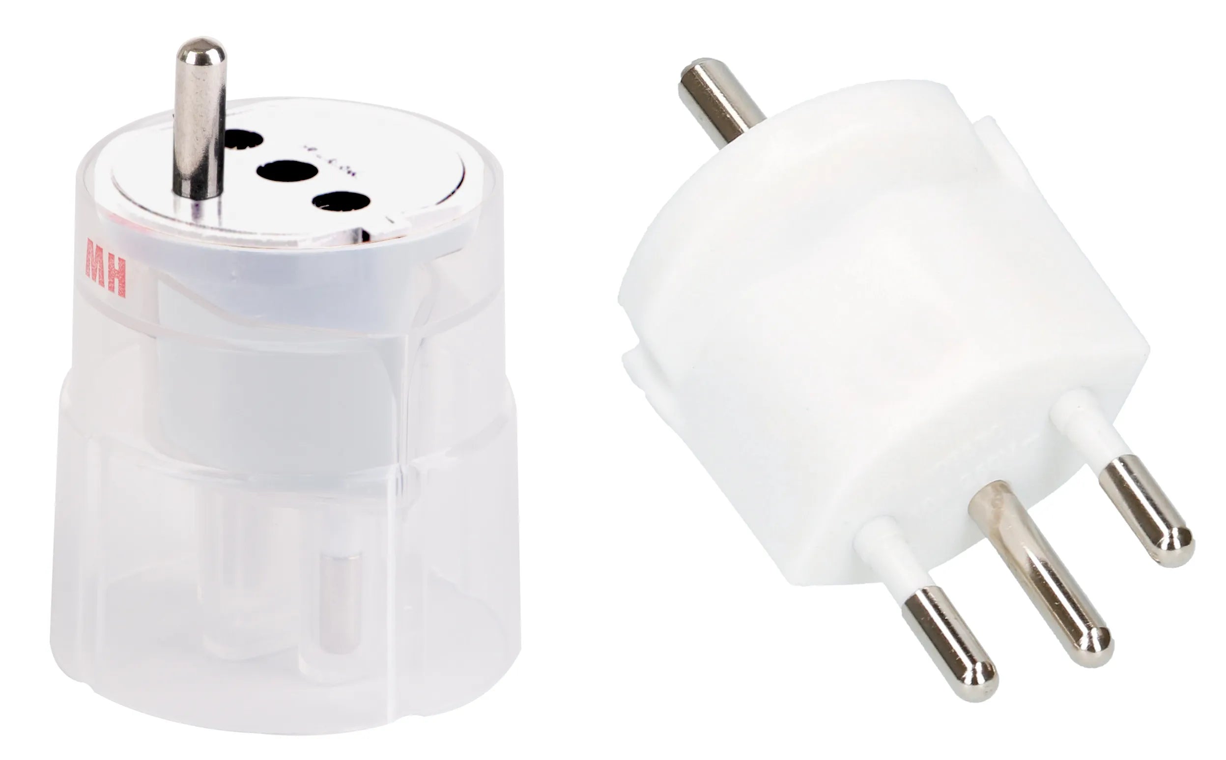 Fixadapter Typ 12 / Schuko CEE 7/7 weiss