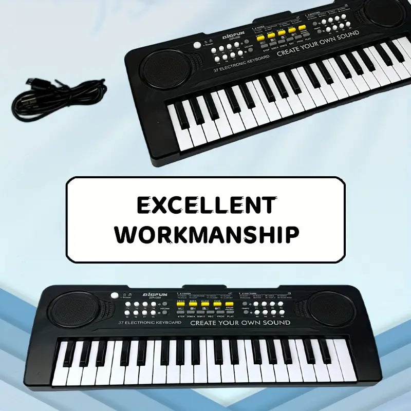 37-Tasten tragbares Kinder Digitalpiano-Keyboard USB-C/Batterien AA