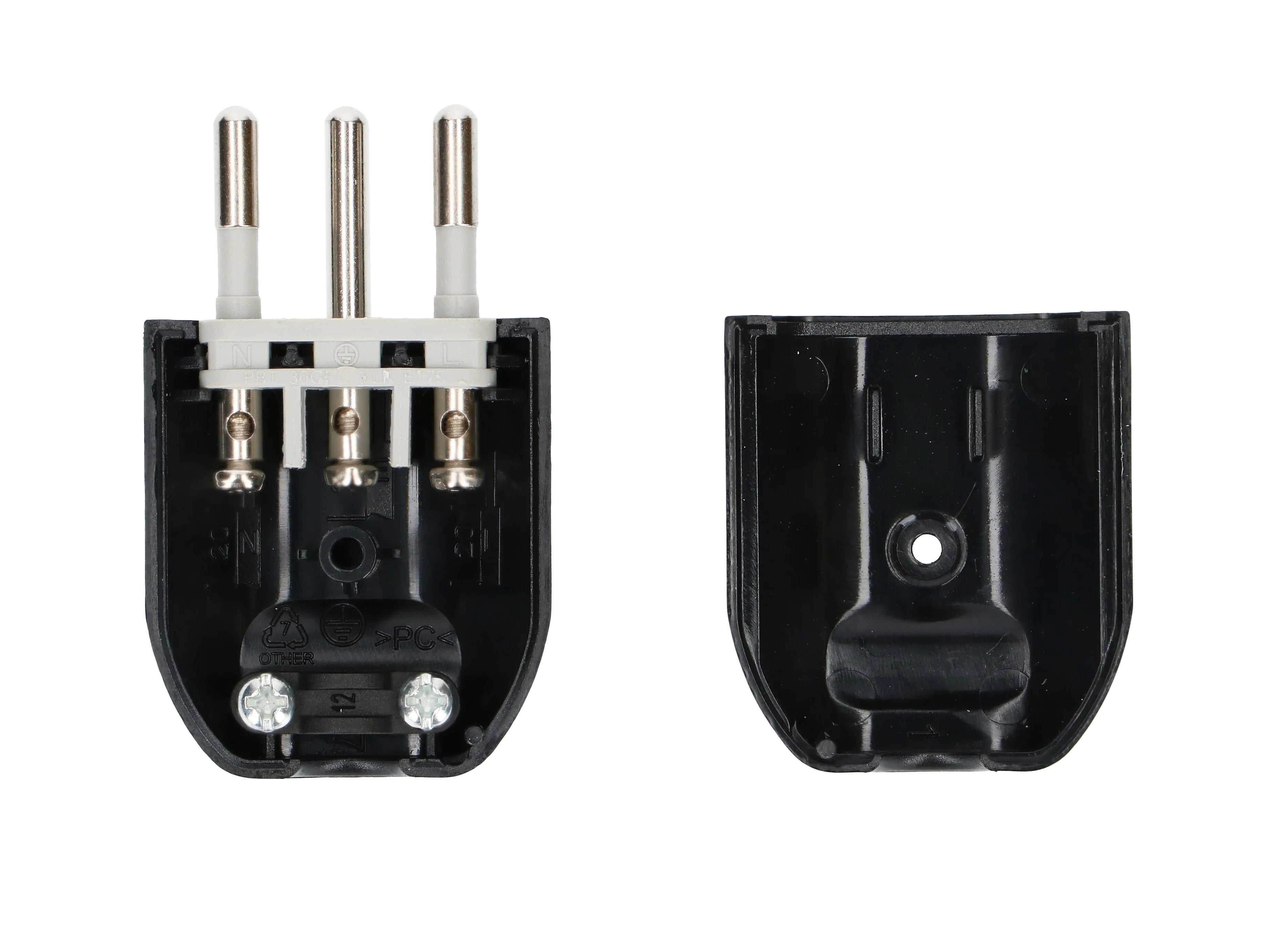 Stecker MH Typ 12 3-polig schwarz / weiss