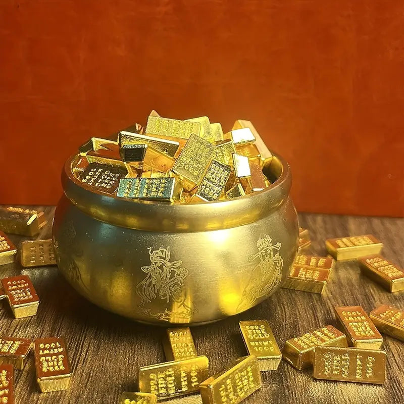 20 Goldbaren, Metallkunstornamente ideal als Geschenk oder Dekoration