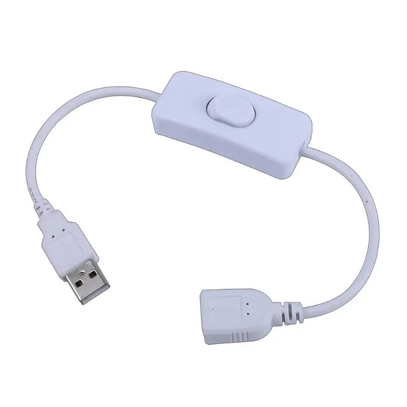 USB Verlängerung/Kupplung mit Ein/Aus Schalter in Weiß oder Schwarz