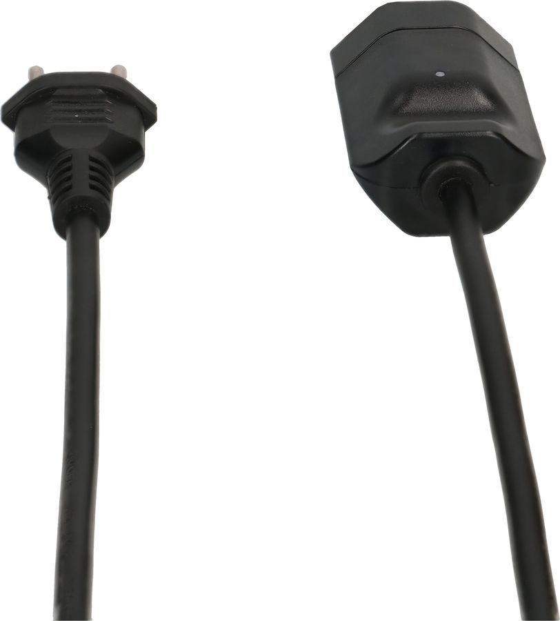 TD-Verlängerung H05VV-F3G1.5 10m schwarz mit Betriebsanzeige