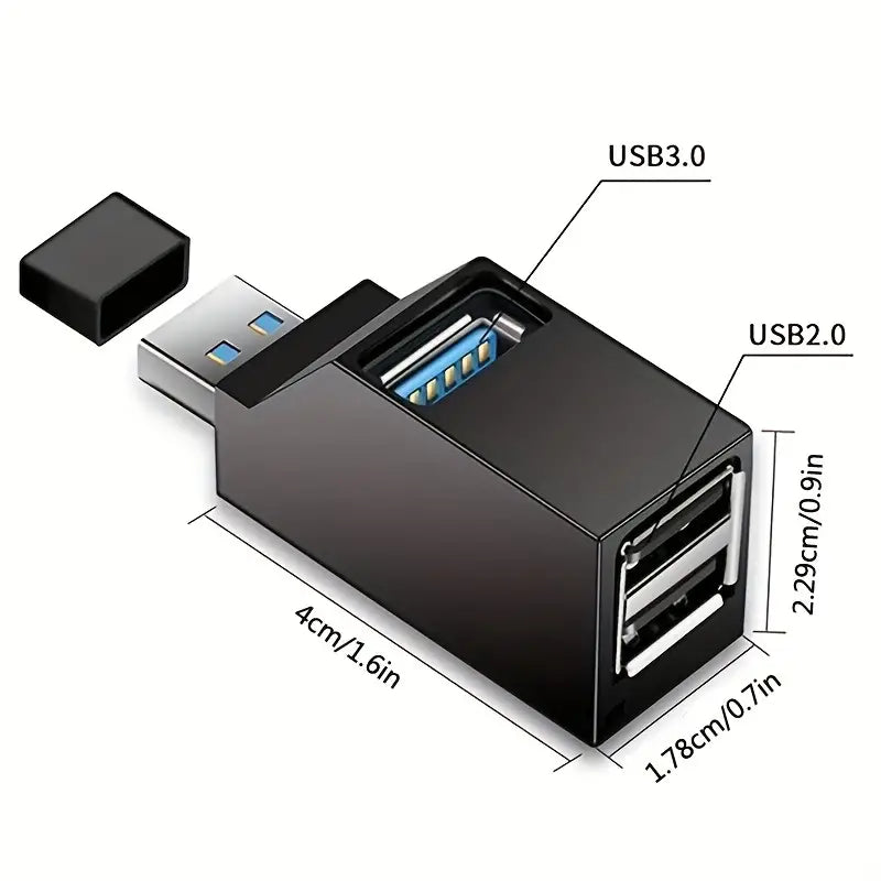 USB 3.0 HUB Adapter Extender Mini Splitter Box mit 3 Ports