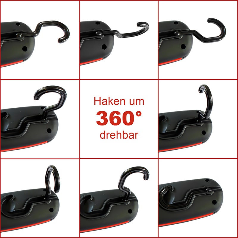 COB LED Arbeitslampe Craftslight, ultrahell, magnetisch mit 360° Haken, Eaxus