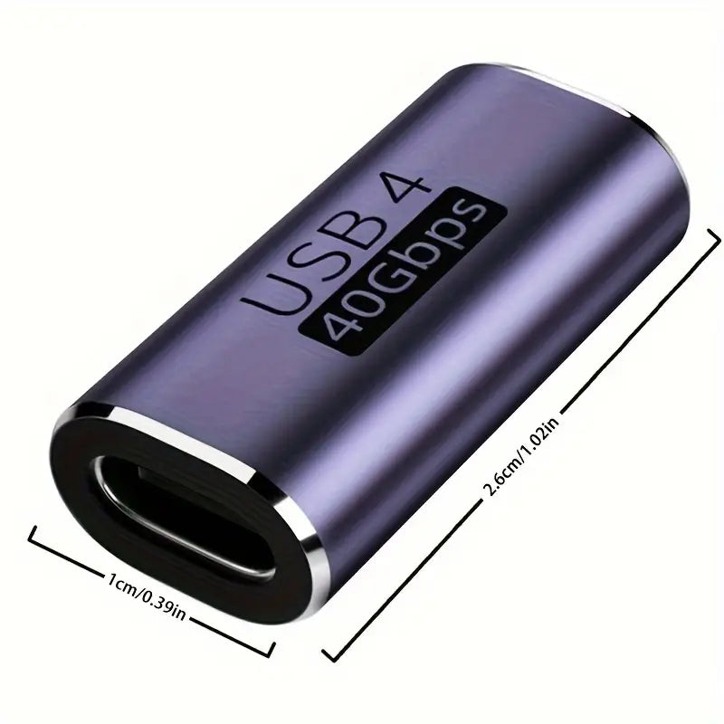 USB-C Adapter Typ C Buchse auf Buchse Extender Unterstützung 100 W 40 Gbit/s