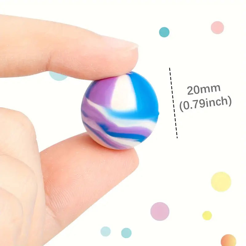 100er-Pack hochwertige Gummibälle, federlose kleine Springbälle