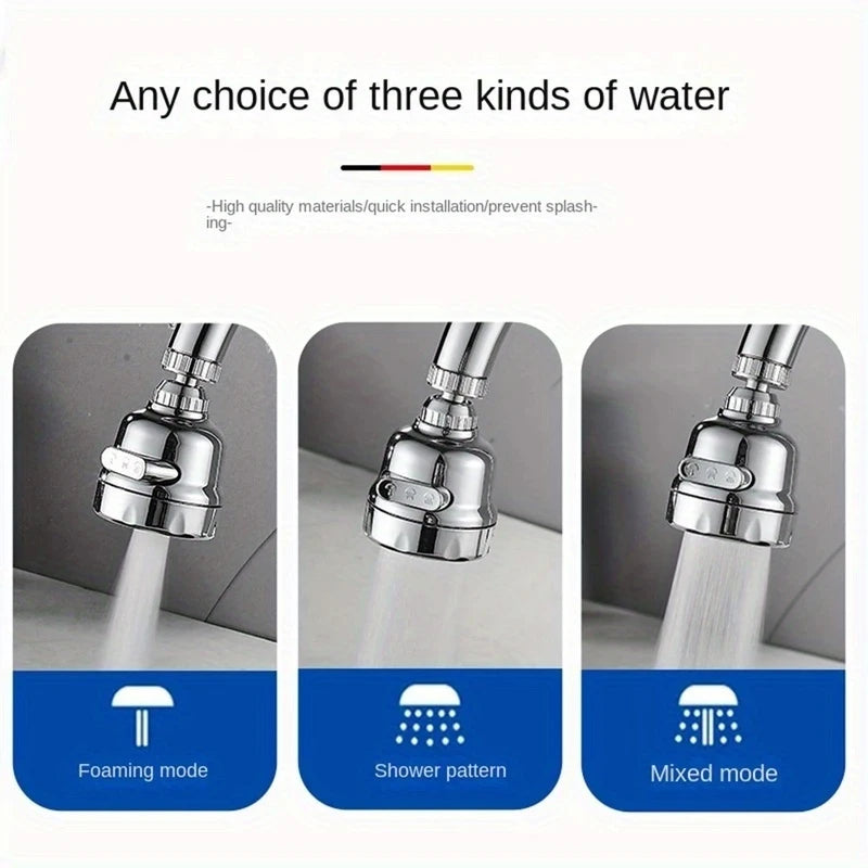 Küchenarmatur mit 360-Grad-Drehung, 3 Modi Sprühfunktion