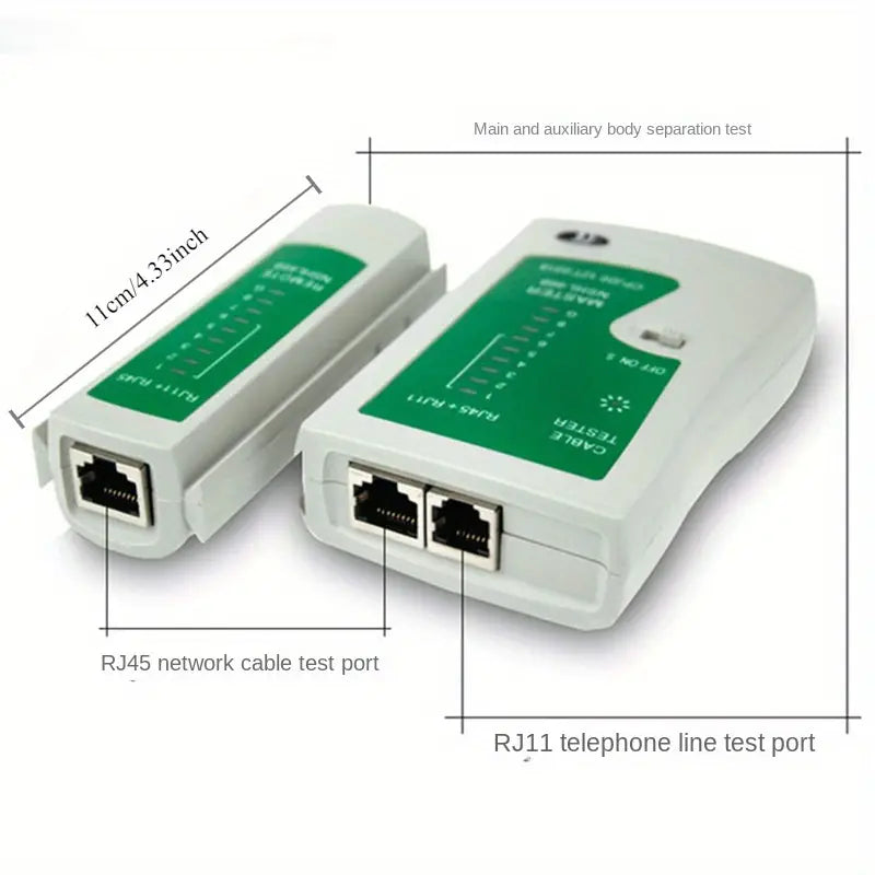 Vielseitiger Netzwerktester für RJ45/RJ11 Netzwerkkabel und Telefonkabel