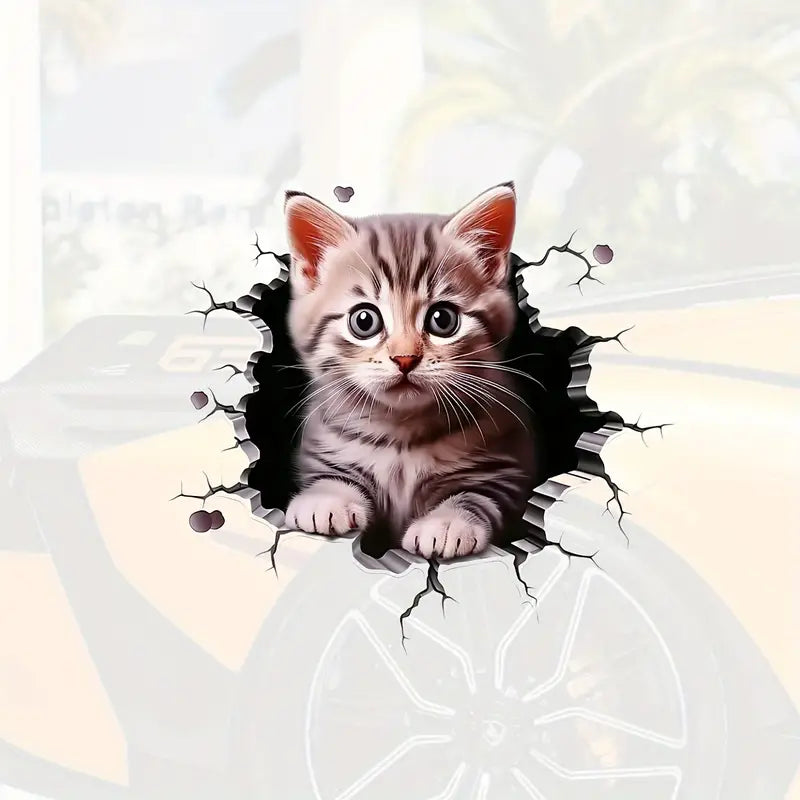 Autoaufkleber mit Katzenmuster, Kratzfester Aufkleber Für Auto