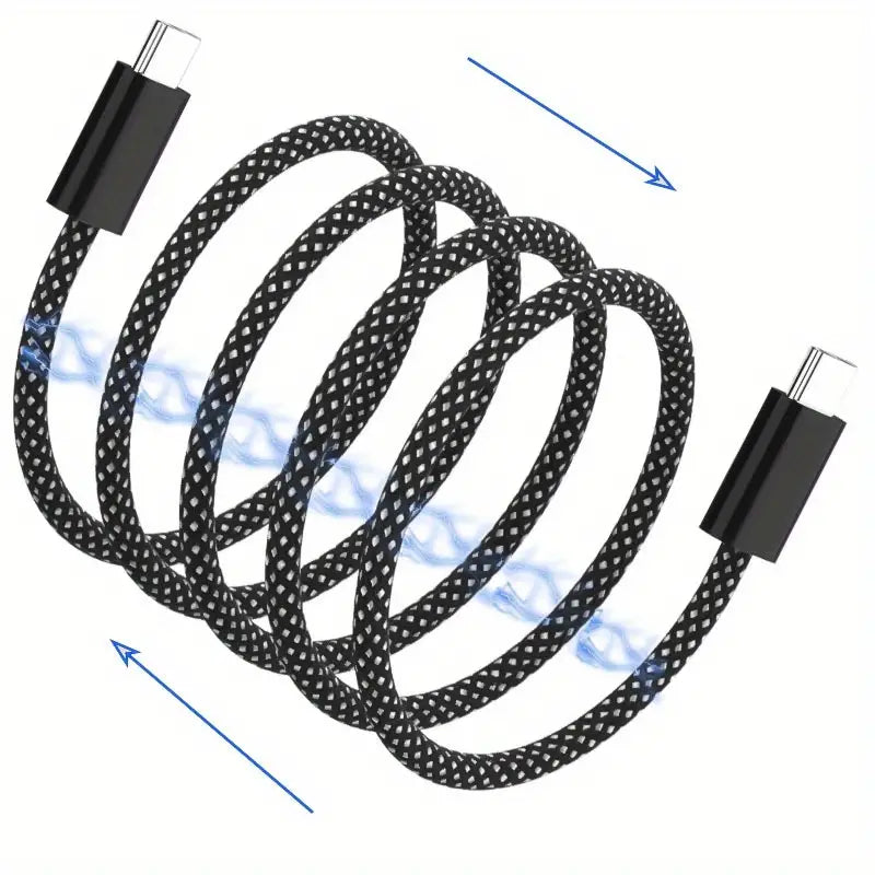 Hochwertiges Datenkabel mit magnetischer Saugnapftechnik Schwarz 1m
