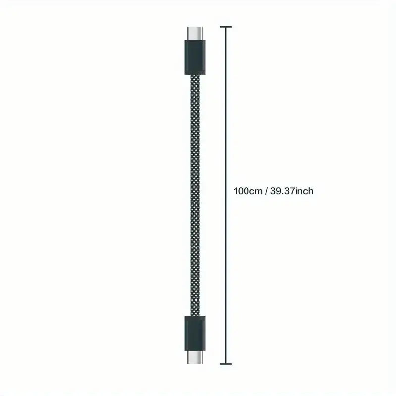 Hochwertiges Datenkabel mit magnetischer Saugnapftechnik Schwarz 1m