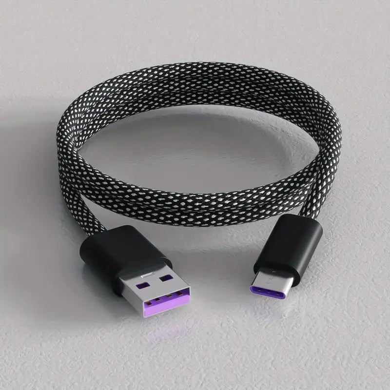 Hochwertiges Datenkabel mit magnetischer Saugnapftechnik Schwarz 1m