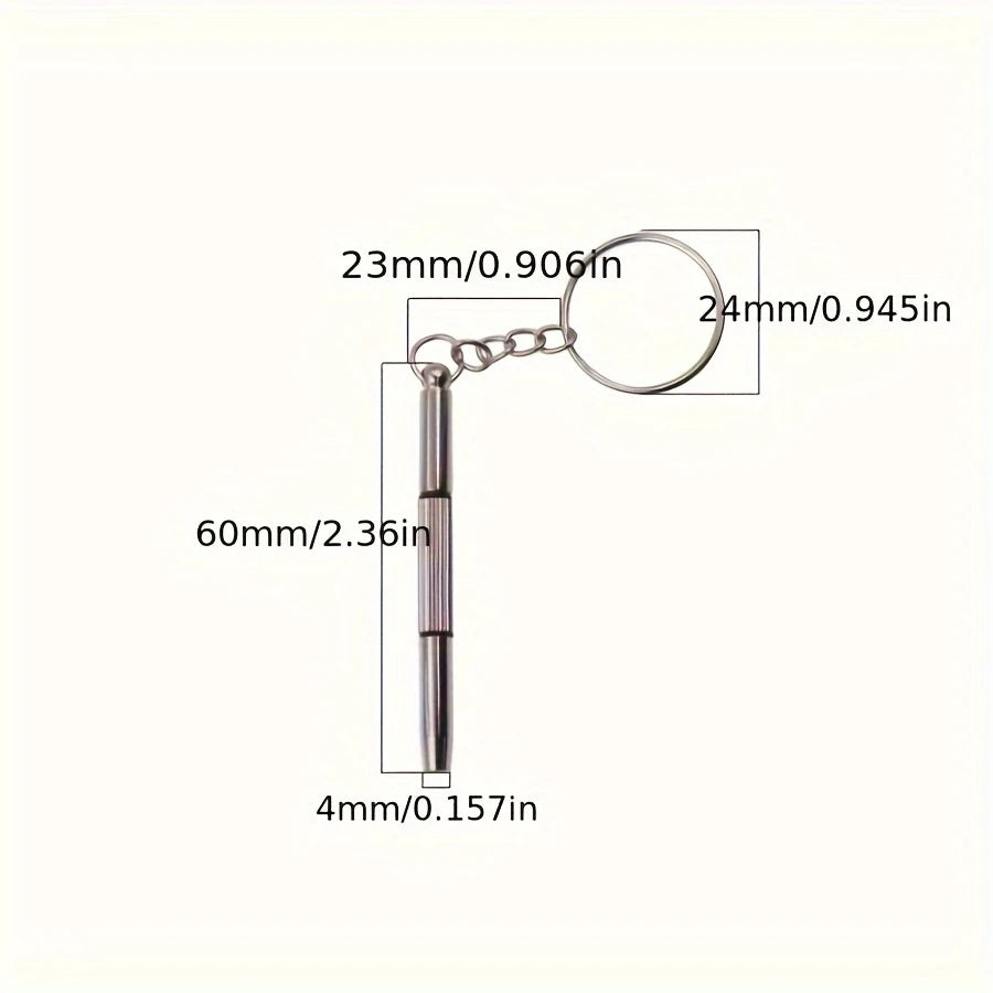 Brillen- und Uhrenreparatur-Schraubendreher-Set mit Schlüsselanhänger