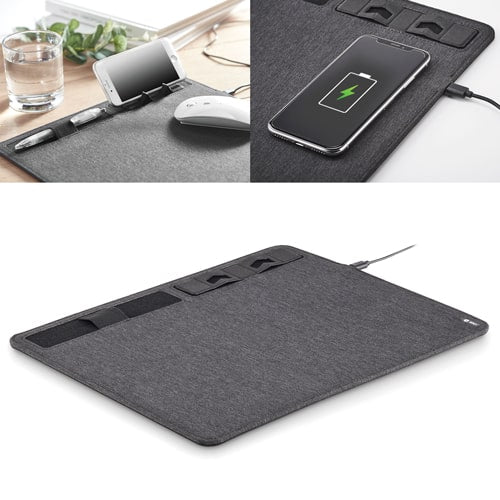 Superpad Mauspad mit kabelloser 15 W Qi-Ladefunktion für iPhone und Android Smartphone