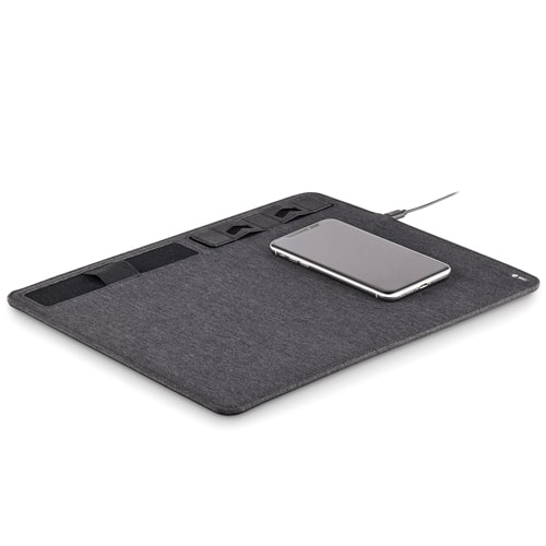 Superpad Mauspad mit kabelloser 15 W Qi-Ladefunktion für iPhone und Android Smartphone