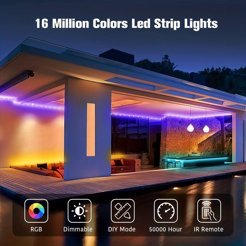1 Meter Led 5050 Farb Lichtleiste mit IR Fernbedienung & App mit Bluetooth
