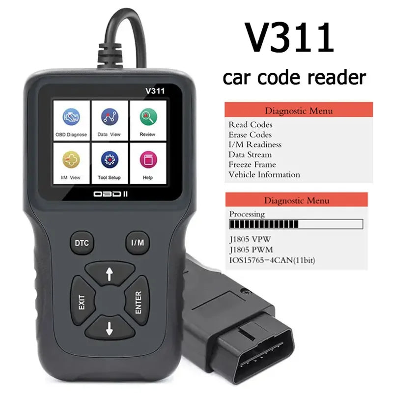V311 OBD2 Scanner 9-16V Auto Diagnosegerät mit LCD Display ELM327 V1.5
