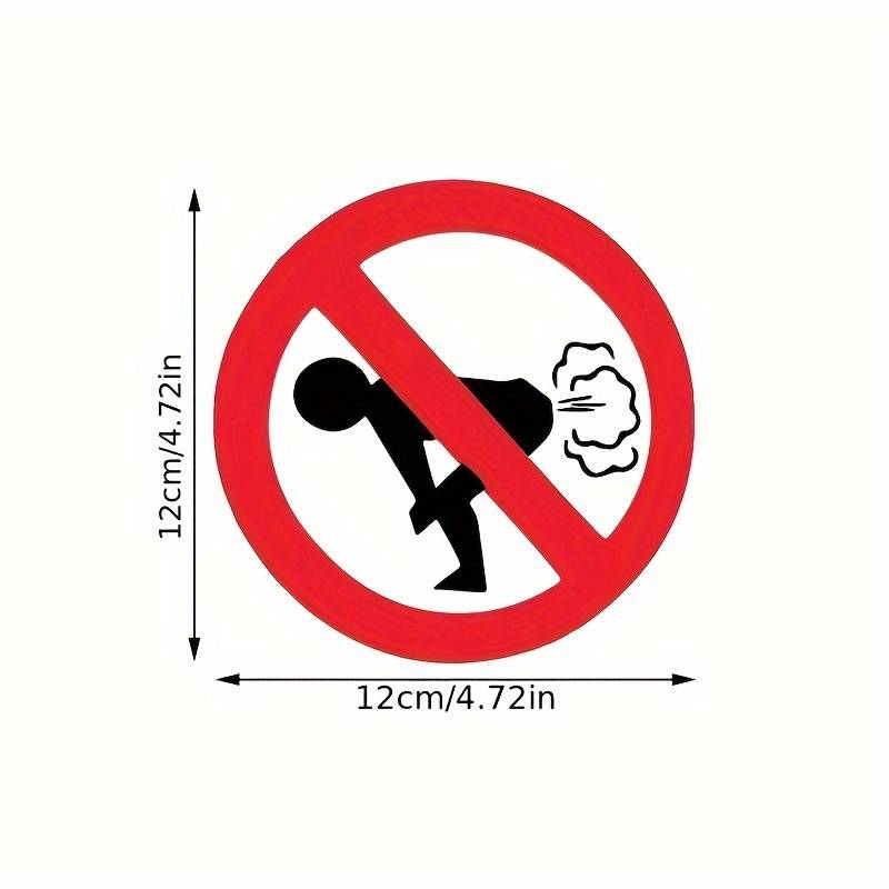 Warnschild „Kein Furz“ Aus PVC, Wasserfest, Selbstklebendes