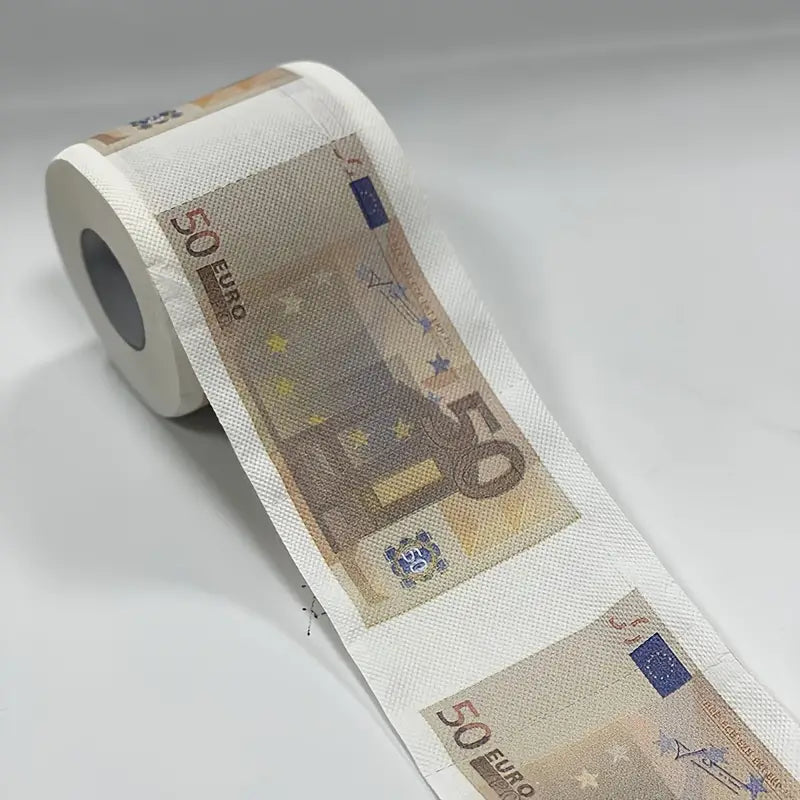 Lustige Bedruckte Toilettenpapierrolle, 50/100/200/500 Euro