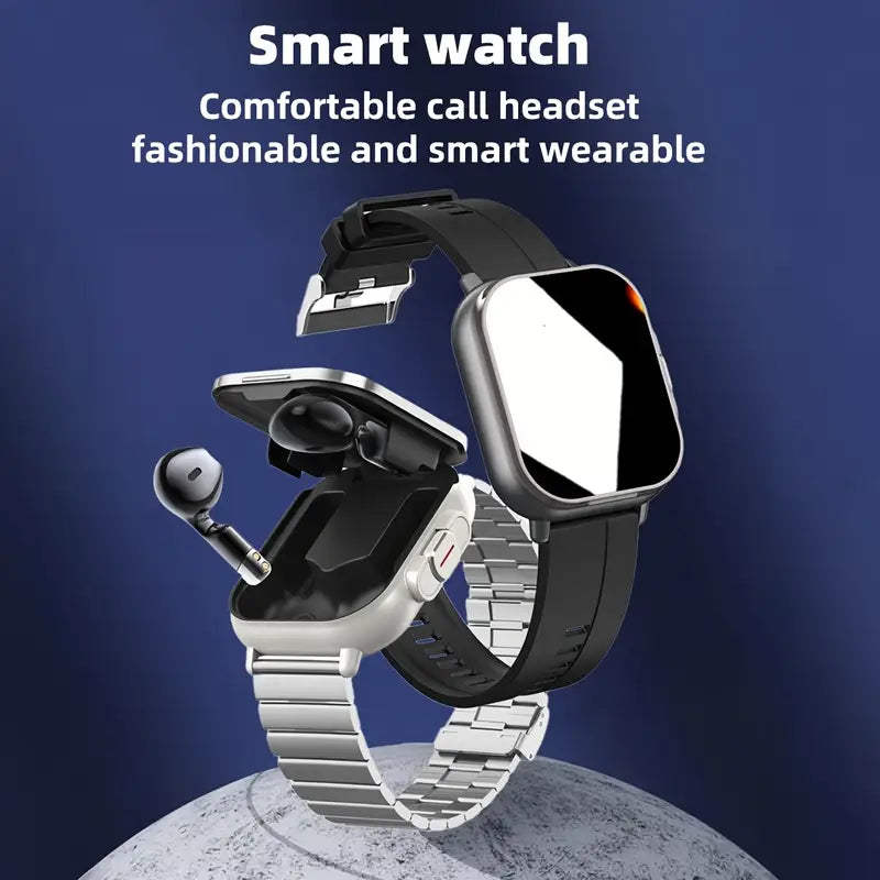 Multifunktionale Smart-Sportuhr mit eingebauten Bluetooth Ohrhörer D8