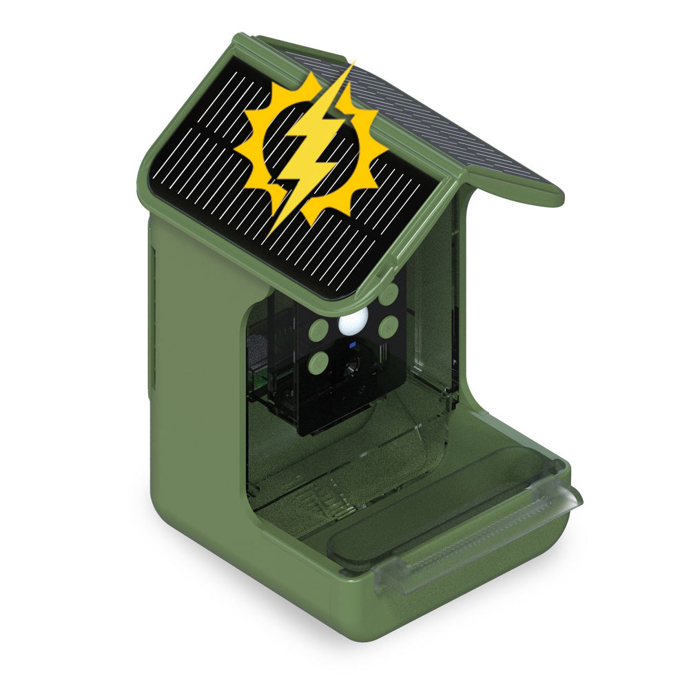 EASYPIX Vogelfutterhaus -BirdyCam- mit HD-Kamera, Solar-Panel und Akku