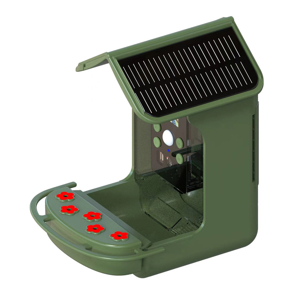 EASYPIX Vogelfutterhaus -BirdyCam- mit HD-Kamera, Solar-Panel und Akku