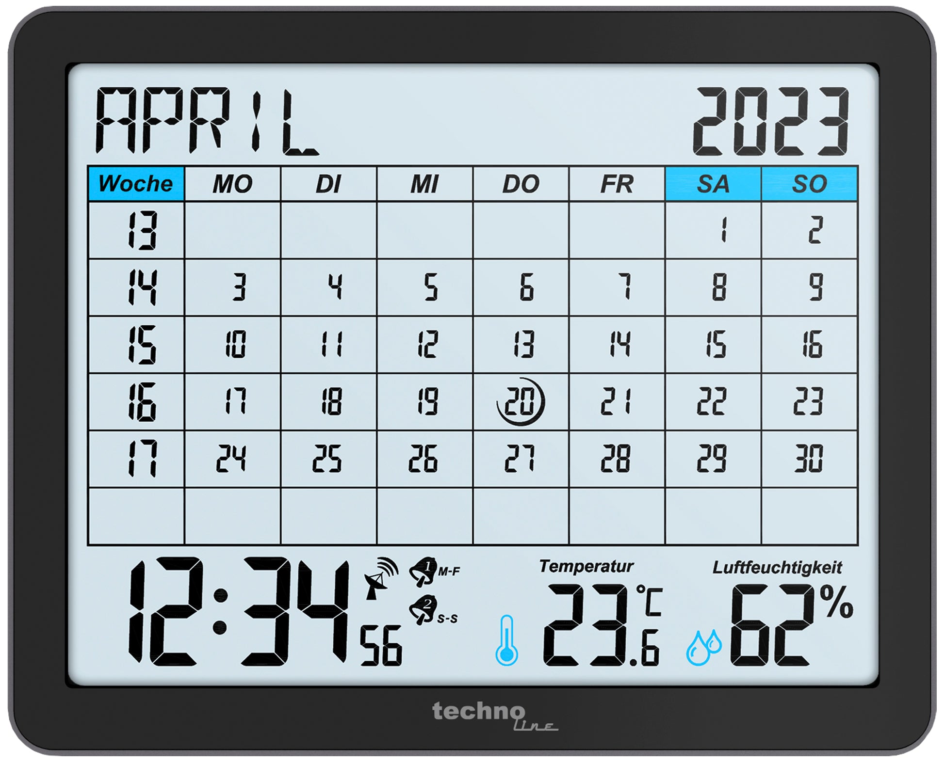 technoline digitaler Tischkalender WT 2600