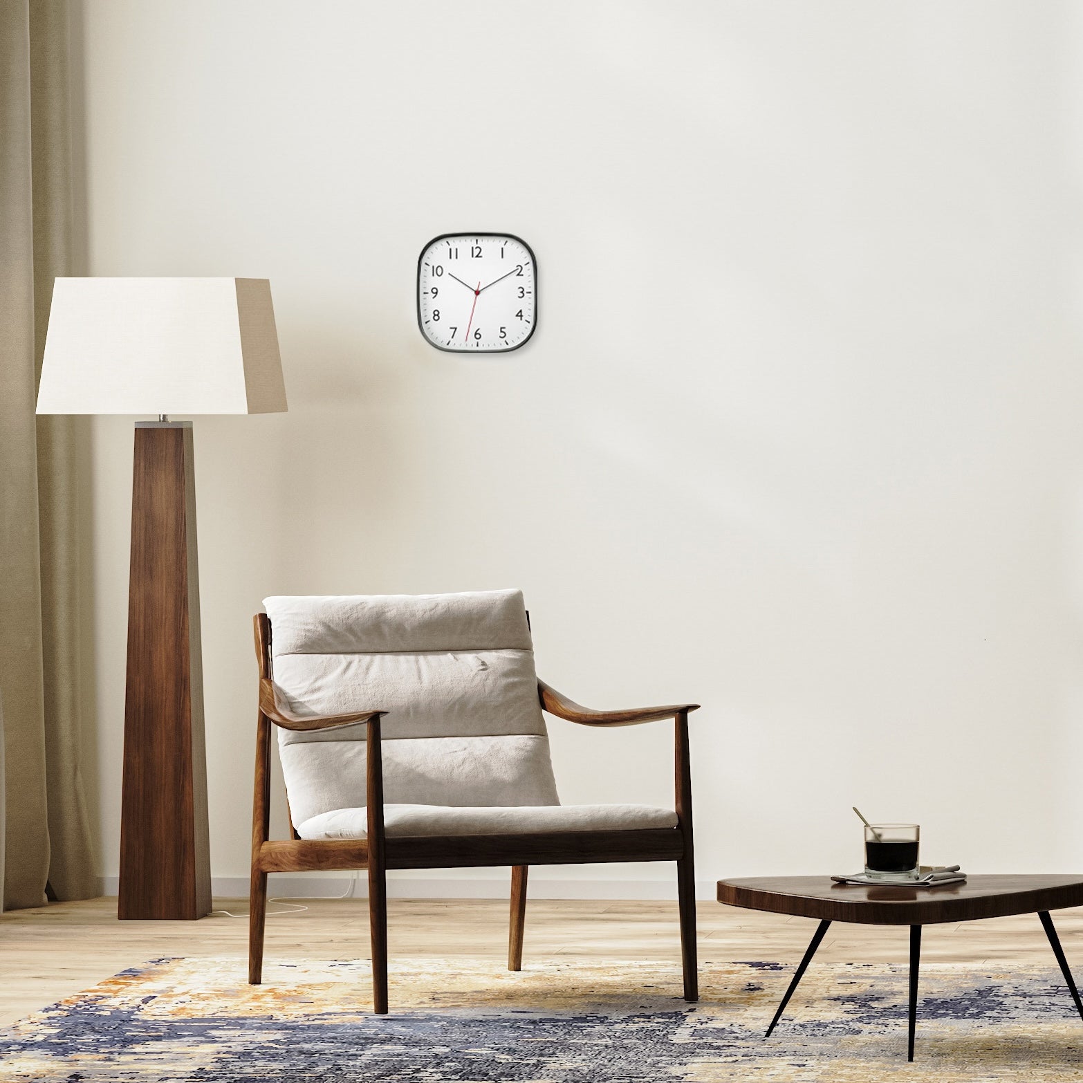 TFA Dostmann Analoge Wanduhr, Quarzuhrwerk