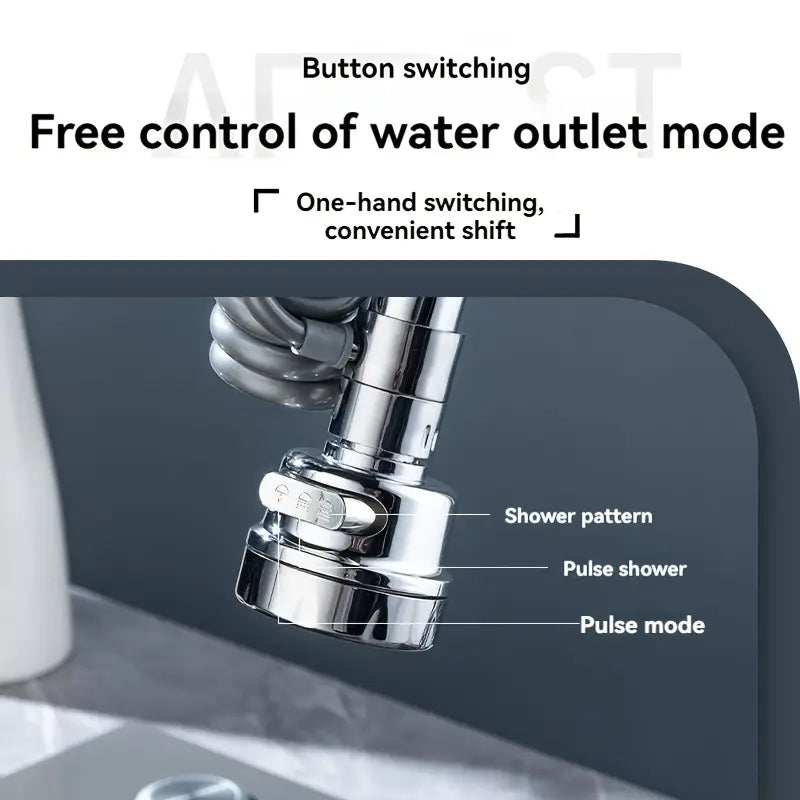 Dehnbarer dreistufiger Wasserhahnverlängerer universell in Küche und Bad