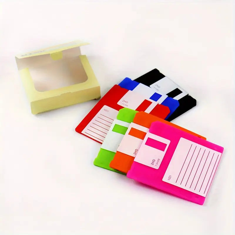 Silikon-Untersetzer-Set im Computer Disketten Design 💾