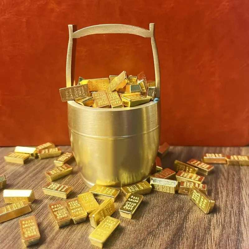 Mini-Legierungs-Goldbarre 11x6mm - Feng Shui Reichtum & Wohlstand Dekor