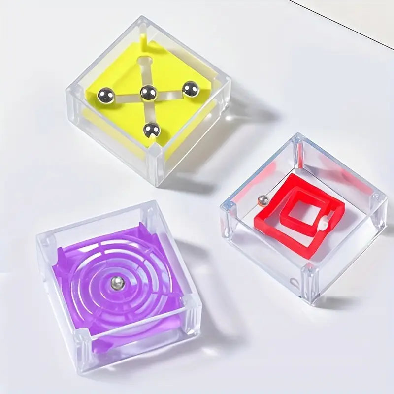 12 Stück Mini-Balance Murmel-Labyrinth Puzzle-Spiel