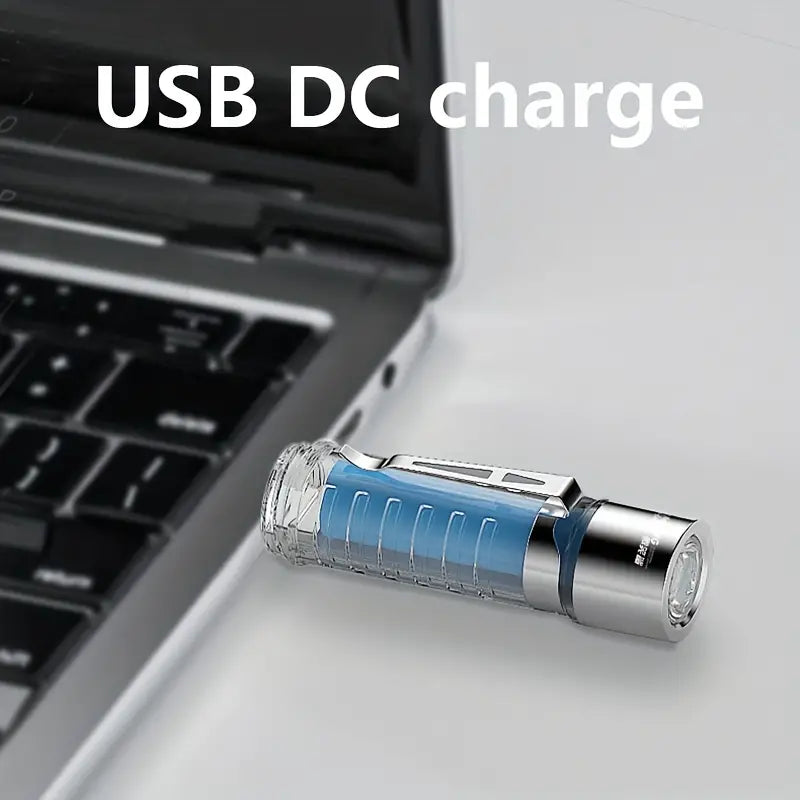 Mini-LED-Taschenlampe mit vielen Funktionen in Hellblauem Gehäuse SD1028