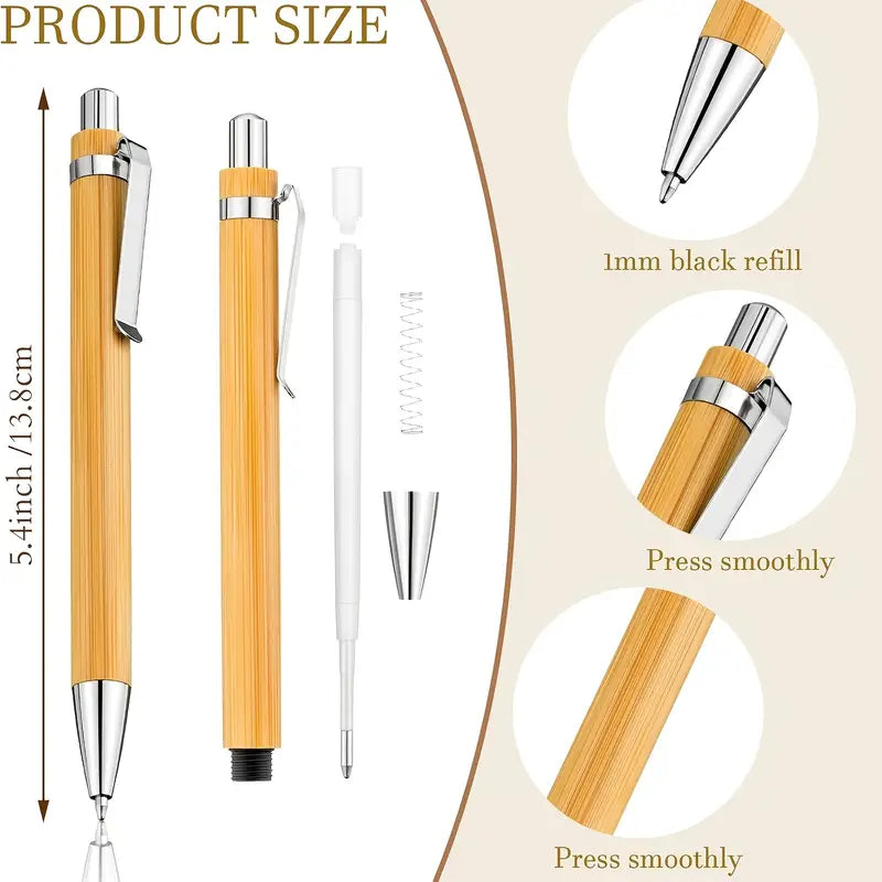 Feine EcoPens Bambus-Retractable Kugelschreiber - Bambus Holz