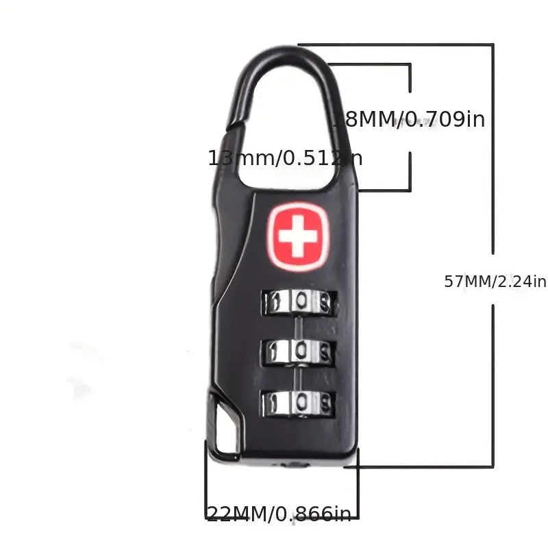 Mini Zahlenschloss für Gepäck Diebstahlsicherung, Taschenschloss