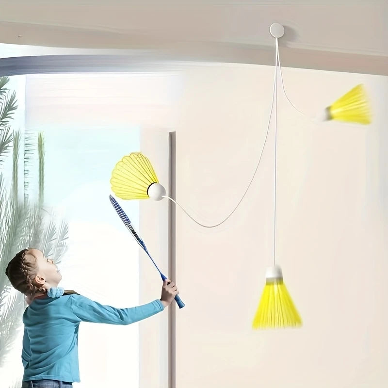 3-teiliges Indoor-Badminton-Trainingsset, Strapazierfähige Nylon-Federbälle