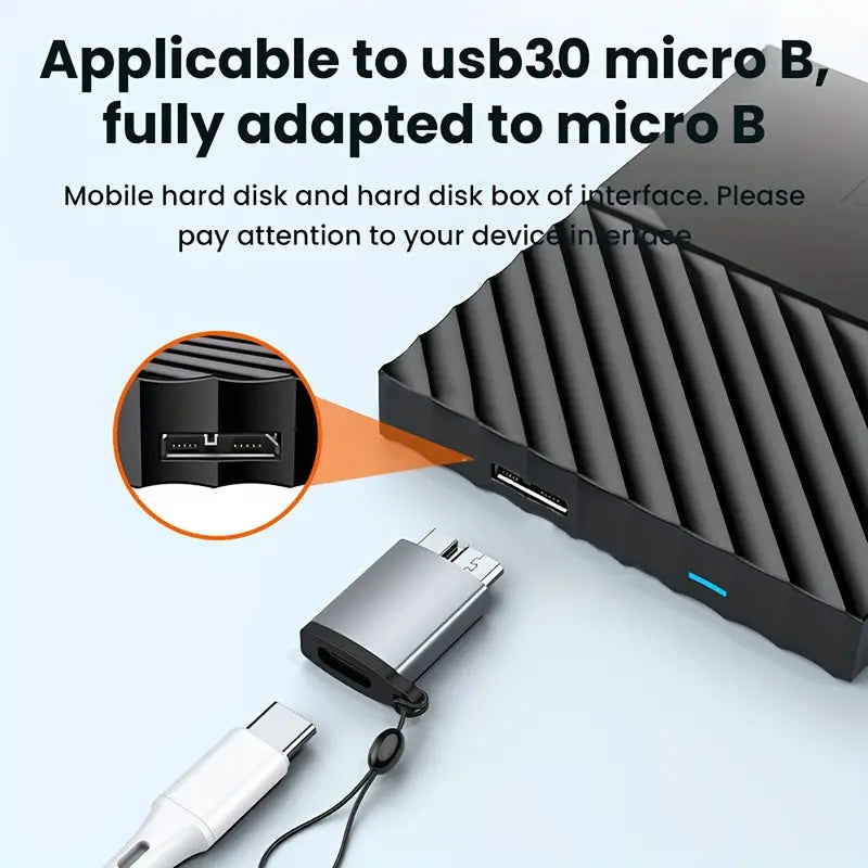 Adapter von Typ-C auf USB3.0 Micro B Stecker für externe Festplatten HDD
