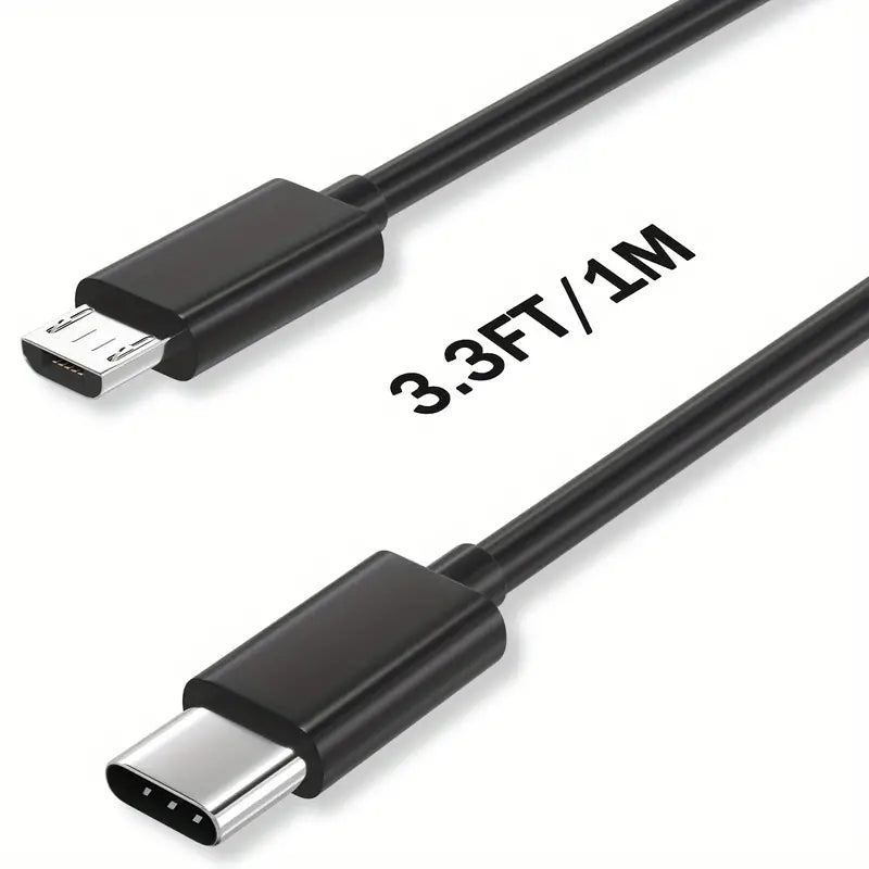 Ladekabel mit USB-C OTG zu MicroUSB, Daten-Synchronisationskabel 1m
