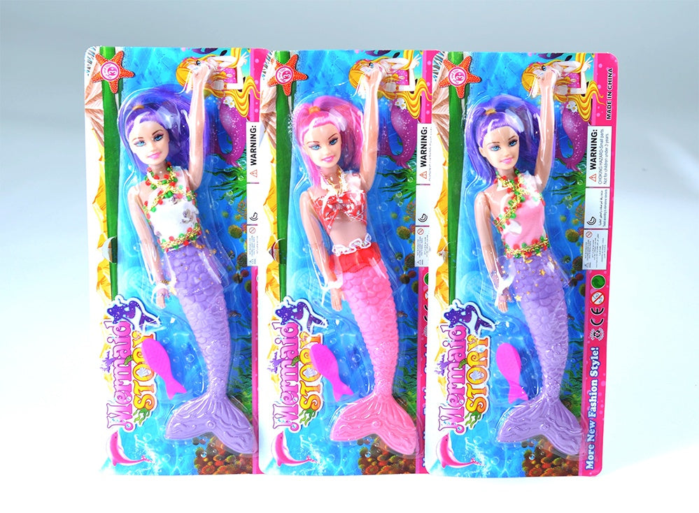 Meerjungfrau mit beweglichen Armen, 2-fach sortiert, auf Kar