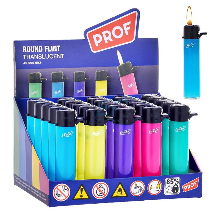 Reibradfeuerzeuge Translucent Round PROF