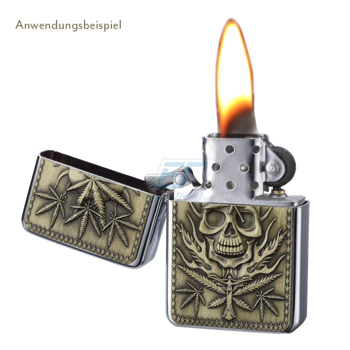 Benzinfeuerzeug " Leaves " Champ